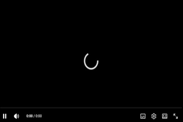 크롬에서 유튜브 영상이 재생되지 않는 화면 오류 예시